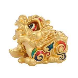 2.7g accessoires de bijoux en perles en gros 24k or pur accessoires de bijoux de luxe petit chinois Pixiu forme perlée - Product Image 1