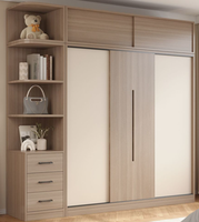 Armoire à portes coulissantes, chambre à coucher, moderne, simple et facile à assembler, armoire à vêtements