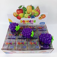 Jouet en caoutchouc souple en forme de raisin violet, à remontée lente, blocs de construction moulables, anti-stress, à presser, sensoriel, cadeau