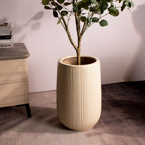 Arbre Grain Vin Tasse Ronde <span class=keywords><strong>Gros</strong></span> Ventre Nordique Salon Harpe Feuille Banyan Oiseau Millénaire Bois Citron Spécial Magnésium Argile <span class=keywords><strong>Pot</strong></span> - Product Image 3