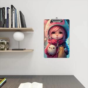 Portapapeles acrílico con imagen personalizada con componentes metálicos Material PS duradero y ligero - Product Image 1