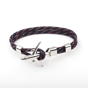 Pulsera de Cuerda de Nailon Colorida Unisex con Diseño de Avión para Hombre y Mujer - Product Image 1