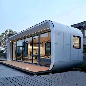 Amueblado actualizado futurista al aire libre Pequeña Manzana cabina Pod hogar móvil prefabricado listo a la llegada casa Modular - Product Image 3