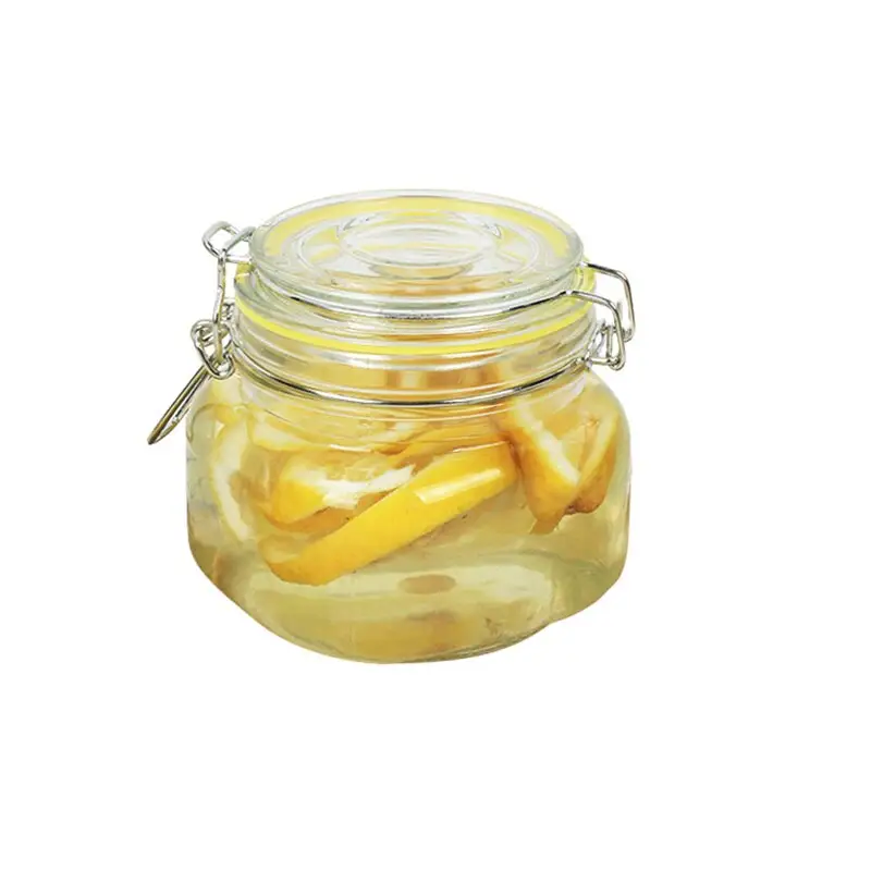 Glas Opslag Van Voedsel Jar Containers Set Van 3-Luchtdicht Met Seal Draad Bevestiging Clip Grote Bus