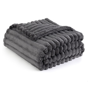 Manta de lana de lujo de alta calidad, sólida, suave, cálida, acogedora para <span class=keywords><strong>invierno</strong></span>, felpa de franela nórdica moderna para sofá <span class=keywords><strong>cama</strong></span> - Product Image 6