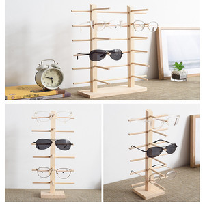 3-8 Pairs Classic Wooden l Sunglasses Display Stands for Retail Store Exhibition Collection Storage <b>Shelves</b> Units - Product Image 2