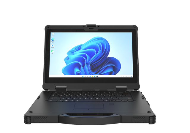 ODM/OEM 14 Rugged Laptop, Windows 11 I5/i7 CPU, 1000nits GPS 4G NFC WiFi BT, 32G+256G, IP65 Waterproof, Hot Swappable Battery