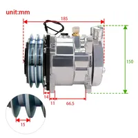 Compresseur Sanden 505 SD505 5H09 universel, courroie trapézoïdale A2, 12V, poulie 125mm, pour tracteur, excavatrice, camion lourd, pick-up, neuf