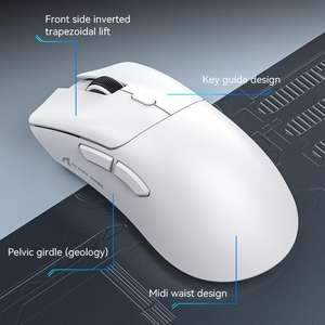 Attacco squalo R1 <span class=keywords><strong>Mouse</strong></span> senza fili leggero PAW3311 Tri-modalità E-sport gioco 2.4G BT <span class=keywords><strong>Mouse</strong></span> con cavo USB - Product Image 2