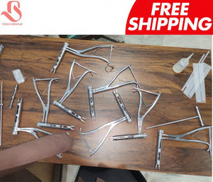 BISONS WHOLESALE Lote de 8 Varillas de Acero Inoxidable Persuader con Fijación de Columna T-Drive, Juego de Instrumentos Quirúrgicos Manuales - Product Image 1