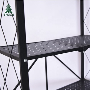 <span class=keywords><strong>Étagère</strong></span> de rangement pliable robuste avec <span class=keywords><strong>roulettes</strong></span> <span class=keywords><strong>Étagère</strong></span> de cuisine en métal noir pour salle de bain ou salon de garage - Product Image 4