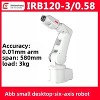 Manipulateur de bureau à six axes pour robot IRB120, idéal pour l'assemblage, la manutention et la programmation.