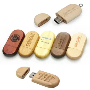 Özelleştirilmiş bambu USB sopa 2GB 4GB 8GB 16GB 32GB 64gb Flash sürücü ahşap USB iş hediye promosyon için