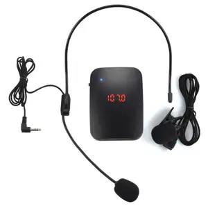 Tragbare Drahtlose FM Mikrofon Kopfhörer mit Revers Clips für Stimme Anweisung Lautsprecher Guide