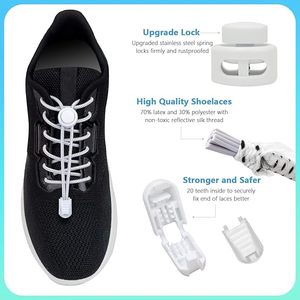 Lacets élastiques tissés universels sans nœuds pour adultes et enfants, cordon en caoutchouc haute élasticité pour baskets décontractées - Product Image 2