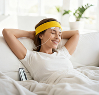 Électrodes en éponge certifiées DOMAS pour le soulagement des maux de tête, prévention des allergies, soulagement de la fatigue, masseur de tête, modèle de machine TDCS