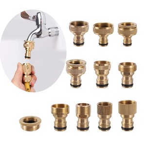 Adaptateur de <span class=keywords><strong>robinet</strong></span> à connexion rapide en laiton pour jardin M18/M22/24 1/2" 3/4" 1" - Raccords de <span class=keywords><strong>tuyau</strong></span> d'<span class=keywords><strong>arrosage</strong></span> pour robinets - Product Image 1