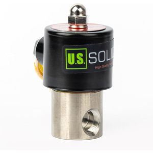 États-Unis Vanne solénoïde solide 3/8 po 110 V CA en acier inoxydable normalement fermée pour le contrôle de l'eau - Product Image 1