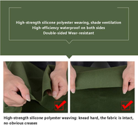 Toile en coton enduite de silicone tissée, de qualité industrielle, résistante à l'eau, à haute résistance, résistante aux UV, pour l'extérieur