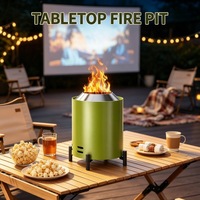 Brasero de jardin sans fumée en acier inoxydable pour pique-nique, barbecue, décoration de jardin, écologique, à bois