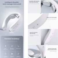 Masseur cervical TENS portable avec télécommande, compresse chauffante et six modes de massage