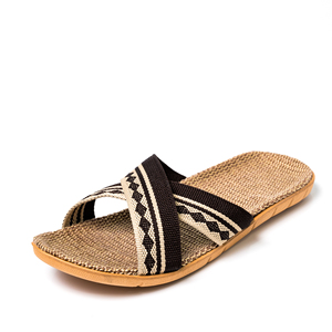 BAIRUILUN – Nouvelles sandales et chaussons personnalisés en lin naturel pour femme – Tendance et confortables pour l'été et la plage - Product Image 1