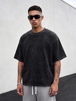 Camiseta de Hombre de 230 g/m² con Lavado Ácido |   Camiseta Oversize Vintage Estilo Urbano |   Camiseta 100% Algodón con Hombros Caídos, Personalizable con Logotipo