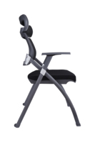 Chaise de bureau exécutive pliable moderne Eagleseating, structure en plastique, design inclinable, roulettes, tablette d'écriture, utilisation à domicile, à l'école ou au bureau