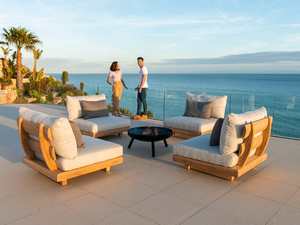 Căn hộ nhỏ bên ngoài ban công giải trí mô-đun Gỗ Tếch sofa đặt ngoài trời Vườn góc gỗ phòng chờ sofa - Product Image 4