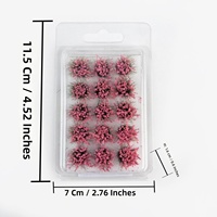 Skala HO Skala N 8mm 15Pcs Bunga Bulat Berbasis Lunak Rumbai Bunga Klaster Bunga Alas Meja Pasir Bahan Dekorasi DIY