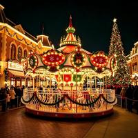 Manège à thème de Noël, 16 places, carrousel de luxe avec éclairage LED, manège rotatif pour parc d'attractions