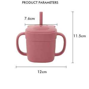 Nuevos Productos: Vasos <span class=keywords><strong>de</strong></span> Silicona para Bebés con Asas, Vaso <span class=keywords><strong>de</strong></span> Agua <span class=keywords><strong>de</strong></span> Alta Calidad con Tapa y Pajita para Entrenamiento <span class=keywords><strong>de</strong></span> Bebida y Refrigerios - Product Image 4