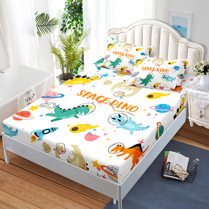 Dễ Thương Phim Hoạt Hình Khủng Long Mô Hình Thiết Kế 3D In Kỹ Thuật Số Trẻ Em Của Bộ Đồ Giường Được Trang Bị Tấm Bộ - Product Image 3