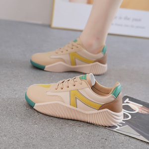 Женская кожаная обувь Новинка весна-осень 2022 универсальная спортивная обувь на толстой подошве повседневная кожаная спортивная обувь - Product Image 6