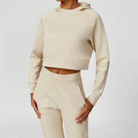 Nouveau Ensemble Sportif 2 Pièces pour Femme, Sweat à Capuche de Jogging Ample, Confortable et Respirant, Style Haute Couture, Personnalisable avec Logo OEM, Vente en Gros