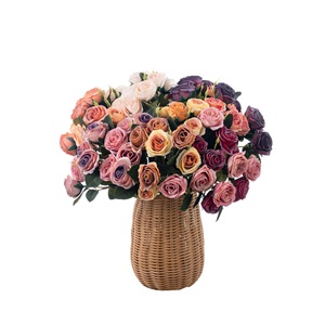 Bouquet de roses artificielles CallaFloral MW95005 en tissu tissé, décoration d'intérieur, arrangement floral transfrontalier - Product Image 5