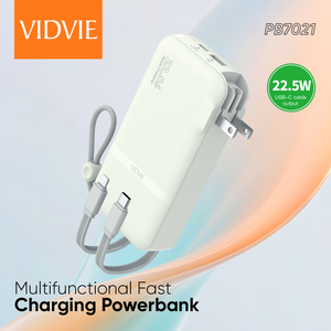 VIDVIE 10000mAh Alta capacidad Portátil Desmontable Plegable Enchufe Bancos de energía recargables con salida de CA - Product Image 2
