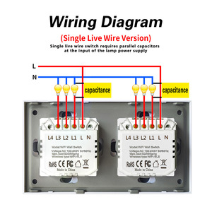 Interruptor de Pared Inteligente Ubaro de 157 mm con Caja de Montaje de 60 mm, WiFi 2.4 GHz, Control Táctil para Domótica - Product Image 2