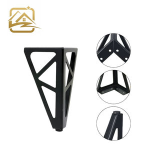 Precio de fábrica, patas de sofá modernas de metal macizo de 15cm/20cm con corte triangular dorado, patas de hierro para muebles, económicas para sofá cama y armario. - Product Image 2