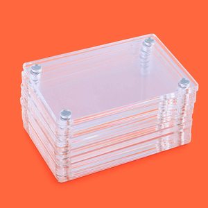 NOVISON Acrylic Plastic <b>Double</b> Sided Fridge Magnetic <b>Photo</b> <b>Frame</b> 2.36x3.54 Inch - Product Image 3