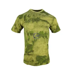 Hot Selling Breathable Outdoor Sport 100% Cotton Sweat-absorption Russian Camo Tactical Tshirt