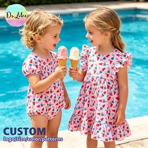 Conjuntos <span class=keywords><strong>de</strong></span> <span class=keywords><strong>Ropa</strong></span> para Niñas del 4 <span class=keywords><strong>de</strong></span> Julio, <span class=keywords><strong>Ropa</strong></span> <span class=keywords><strong>de</strong></span> Verano para Niños con Tela Personalizada y Bordado - Product Image 4