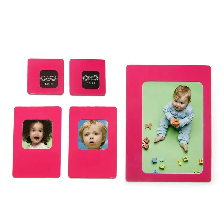 5/6/7inch Freestanding Polished Clear Acrylic Magnetic Picture Photo Frame Well 