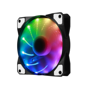 พัดลมเคสคอมพิวเตอร์ RGB ขนาด 120x120x25 มม. พร้อมไฟ LED สำหรับระบายความร้อนพีซี - Product Image 1