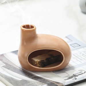 Quemador de Incienso Aromático de Porcelana para Palo Santo, Mini Chimenea Roja, Naranja y Marrón para Palo Santo y Varillas - Product Image 6