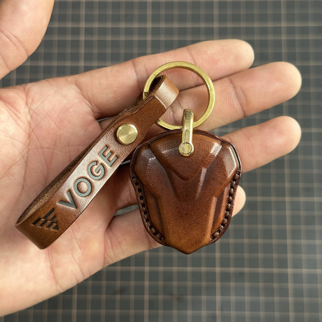 Leather Retro Key Cover, Custom logo DIY, Fits Keeway CU525 CU250 300R 250RR, Scratch-proof, Factory Direct, Trade Assurance