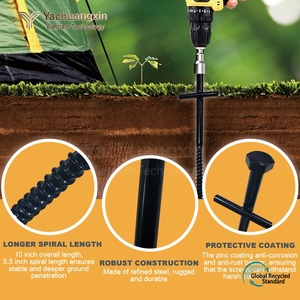 Anclaje de Tierra de Alta Calidad, 250 mm, Acero Inoxidable, para Tiendas de Campaña, Uso en Exteriores, 8 mm de Grosor, Duradero para Todas las Estaciones - Product Image 6