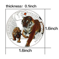 2026 Pièces commémoratives mondiales d'animaux rares et en voie d'extinction, Or/Argent, 15 ensembles de styles variés pour collection mondiale