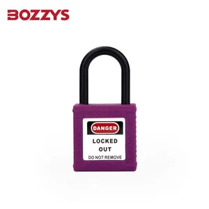 Lockout Padlock Custom Waterproof Non-conductive Mini Coloured Loto Safety Padlock With Master Key For Electrical Equipment Lockout Tagout