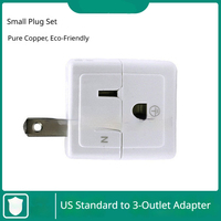 Prise murale 3 en 1, petite boîte, certifiée ETL, prise à 2 broches, type USA, prise murale multi-prises